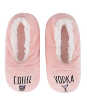 INC Luxe Coffee & Vodka Sherpa Lined Slippers S/M - Pink