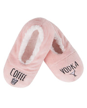 INC Luxe Coffee & Vodka Sherpa Lined Slippers S/M - Pink