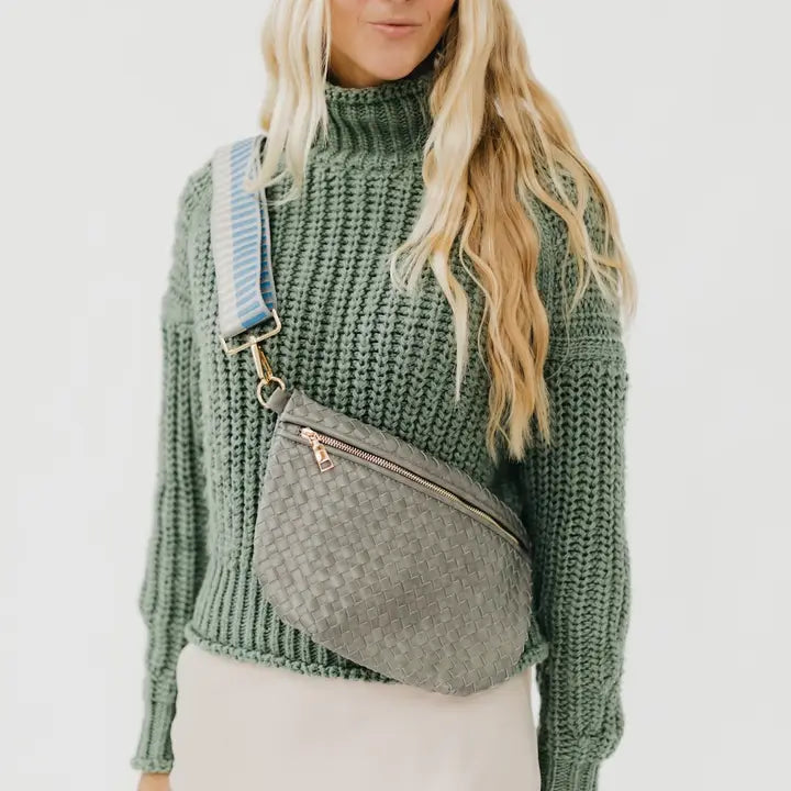 Pretty Simple Westlyn Woven Bum Bag - Gray