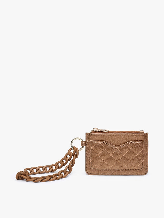 Jen & Co. Rhodes Quilted Wallet w/Chain Bangle - Copper Brown