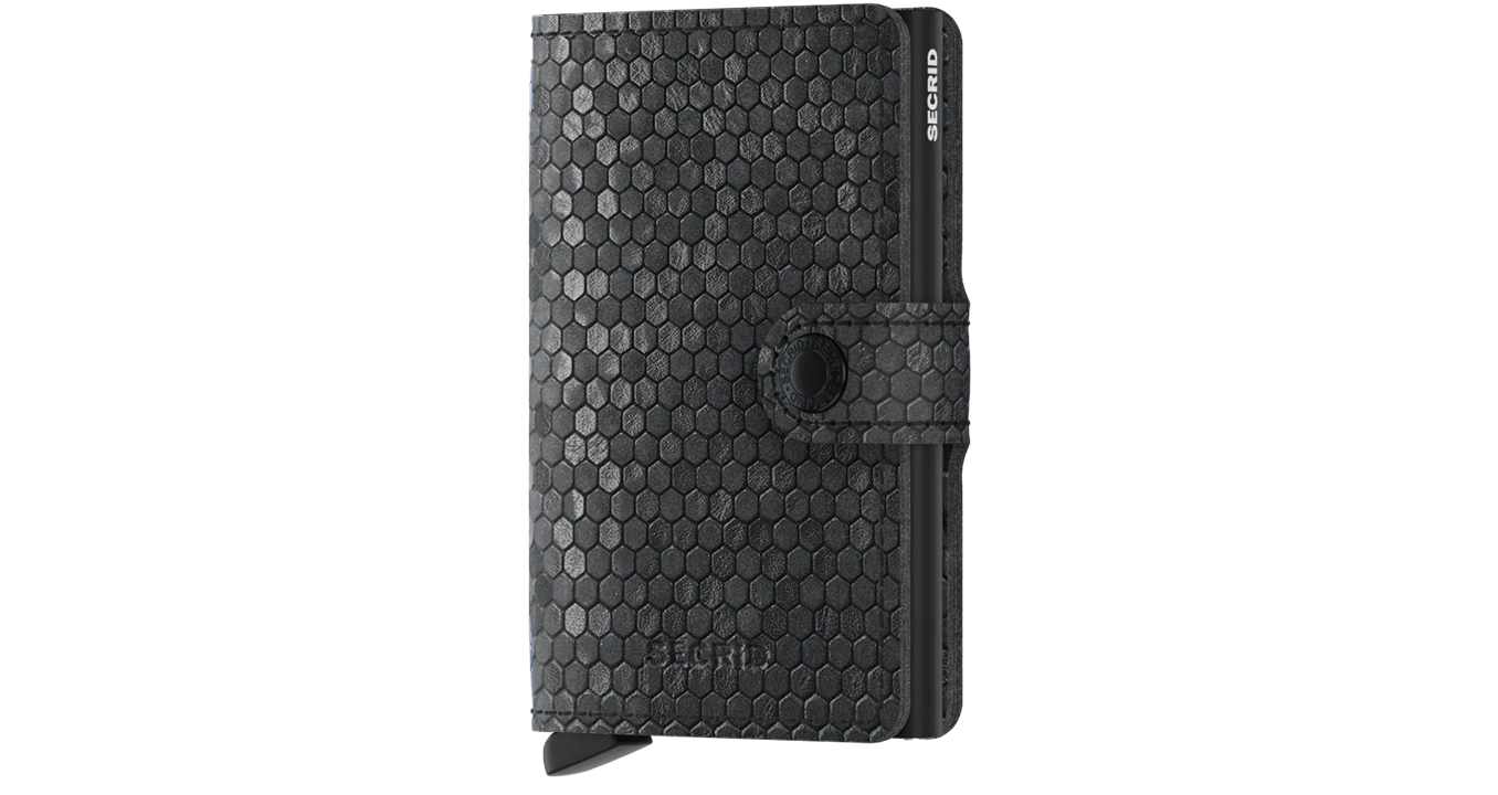 Secrid Mini Wallet Matte- Hexagon Black