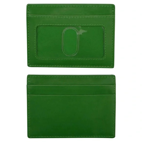 ILI New York Leather ID Credit Card Holder -  Emerald