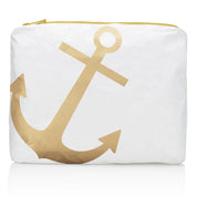 Hi Love Medium Anchor Pouch - White/Gold