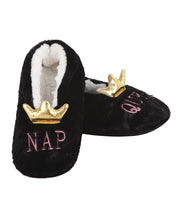 INC Luxe Nap Queen Sherpa Lined Slippers M/L - Black