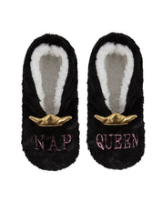 INC Luxe Nap Queen Sherpa Lined Slippers M/L - Black