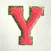 Varsity Letter Patch Y - Hot Pink