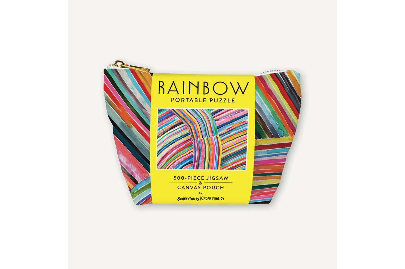 Chronicle Books Rainbow Portable Puzzle 500-Piece Jigsaw & Canvas Pouch