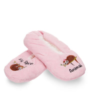 INC Luxe My Spirit Animal Sherpa Lined Slippers M/L - Blush