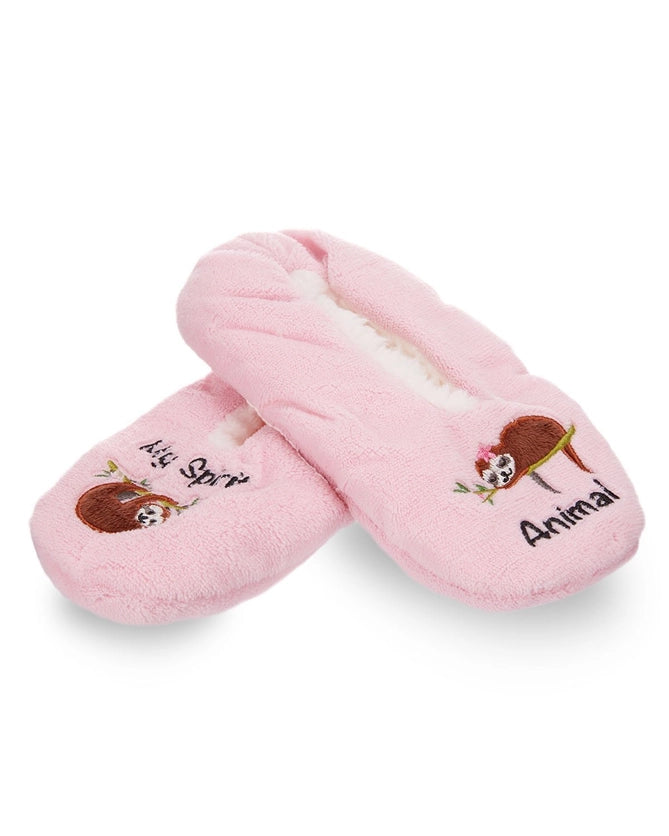 INC Luxe My Spirit Animal Sherpa Lined Slippers M/L - Blush