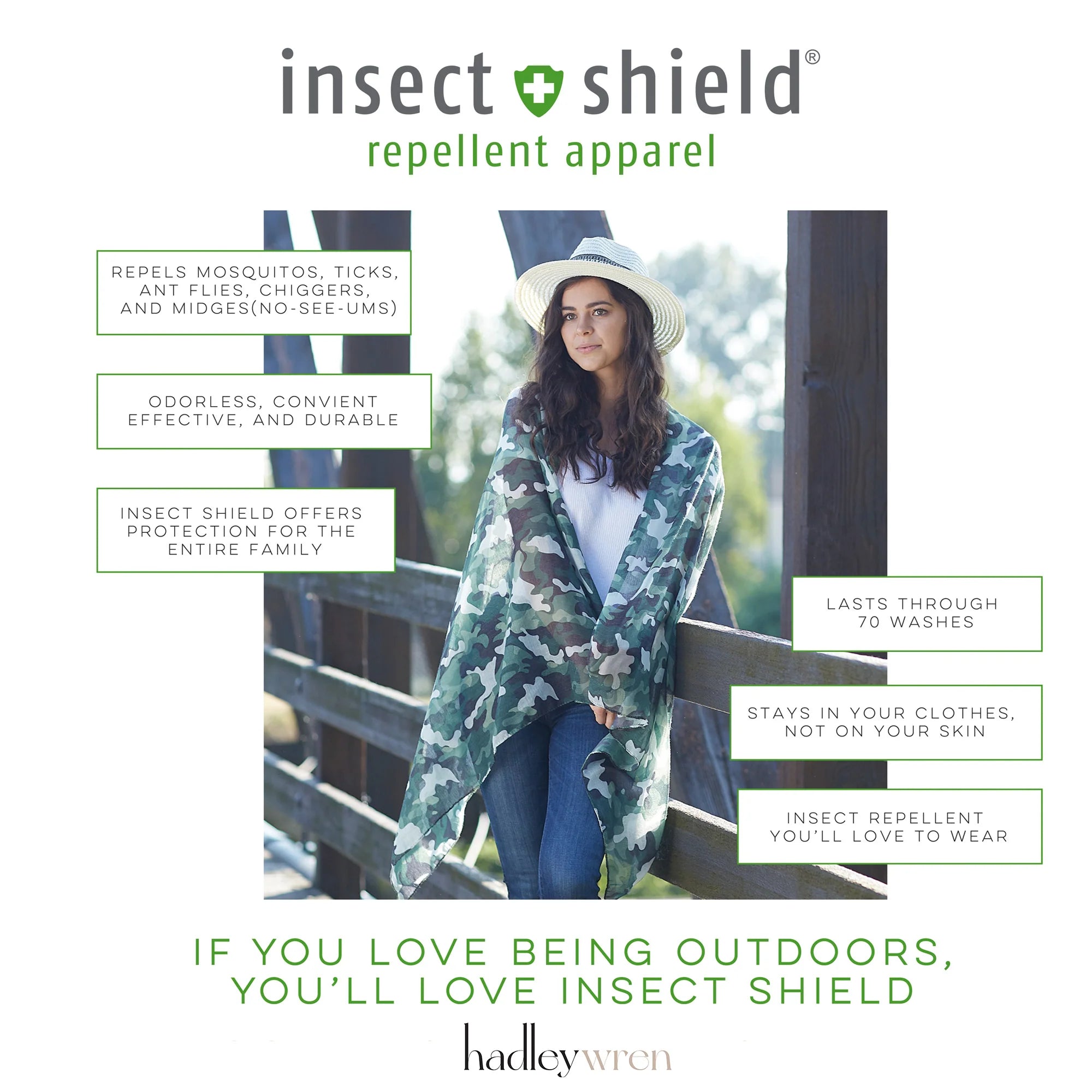 Bucky Classic Insect Shield Scarf - Teal