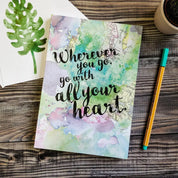 Bookishly Travel Journal “Wherever You Go, Go With All Your Heart”