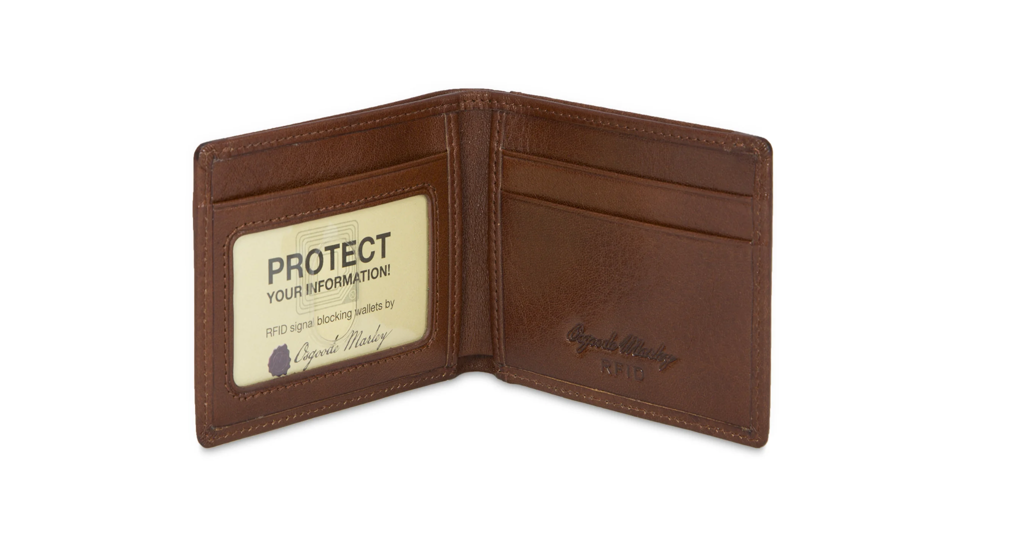 Osgoode Marley Italian Leather RFID Ultra Mini Wallet - Whiskey Veg.