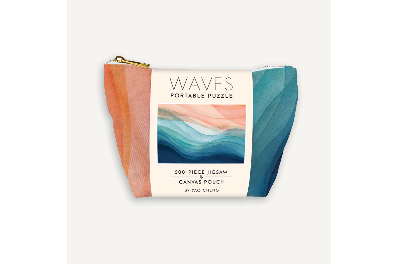 Chronicle Books Waves Portable Puzzle 500-Piece Jigsaw & Canvas Pouch