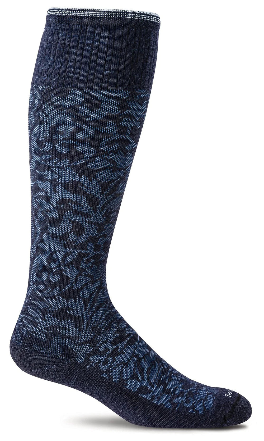 Sockwell Damask Moderate Compression Socks ML - Navy