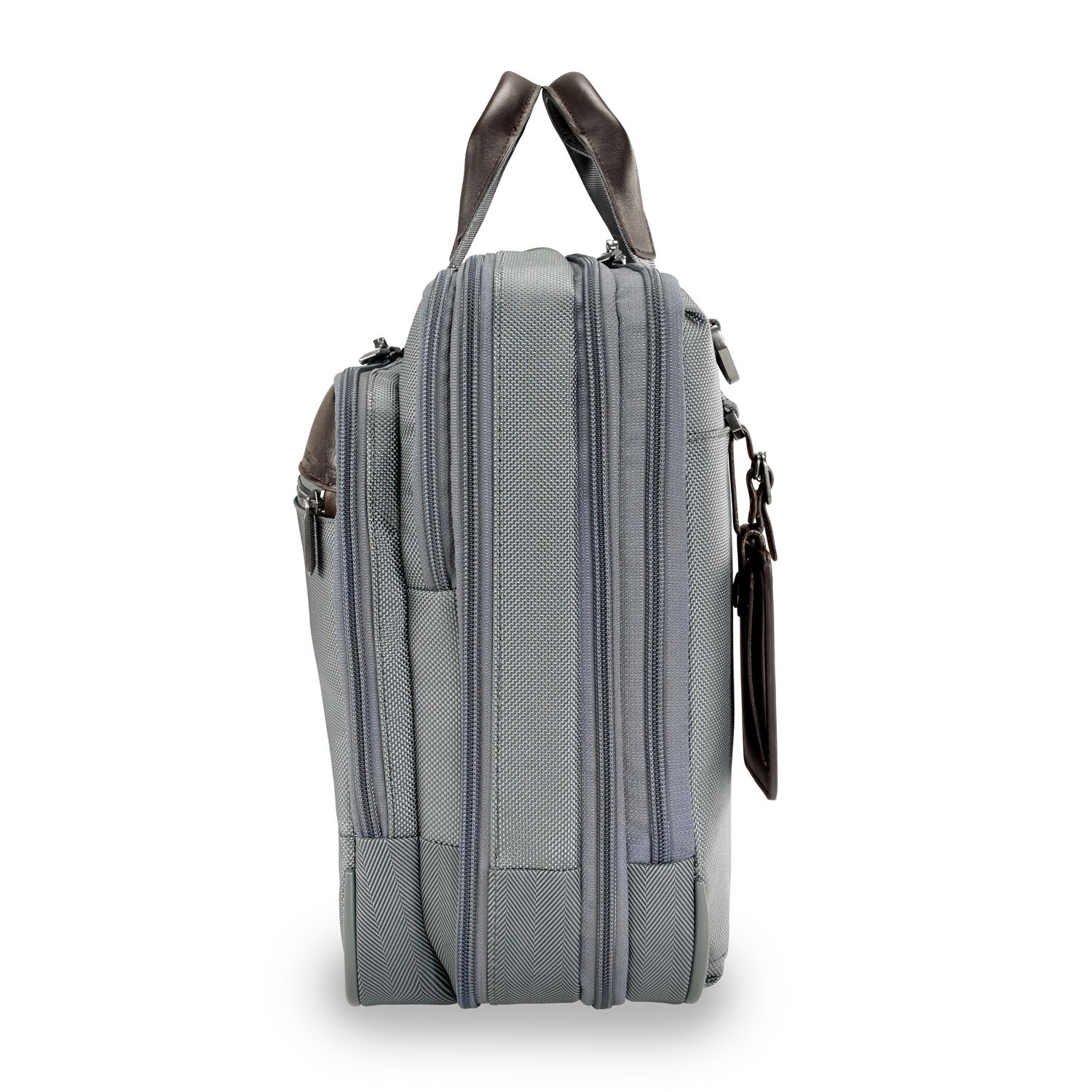 Briggs & Riley @work Medium Expandable Brief - Grey - Irv’s Luggage